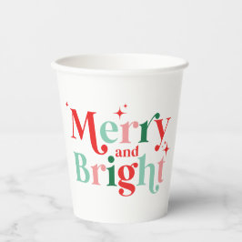 Christmas merry och bright rosa Red, modernt typsn