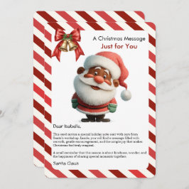 Christmas Message Card from Santa for Children Julkort