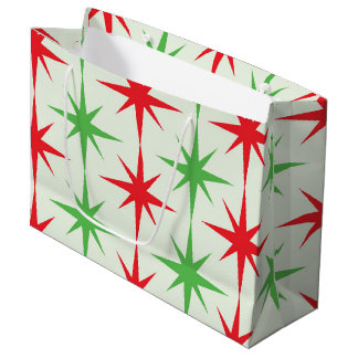 Christmas Mid Century Red Green Atomic Starbursts 