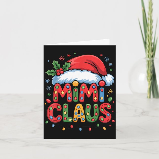 Christmas Mimi Claus Holiday Cheer Family Season H Kort (Framsida)