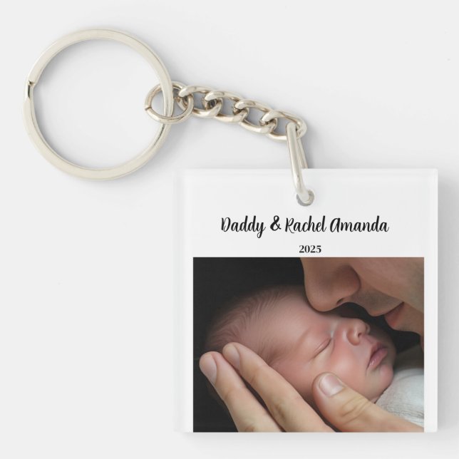 Christmas Miracle Daddy & Baby Photo Birth Stats (Framsidan)