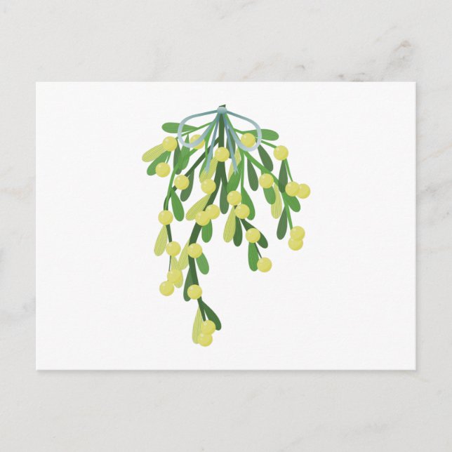 christmas mistletoe helg vykort (Framsida)