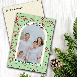 Christmas Mistletoes Custom Photo Holiday Cards Julkort