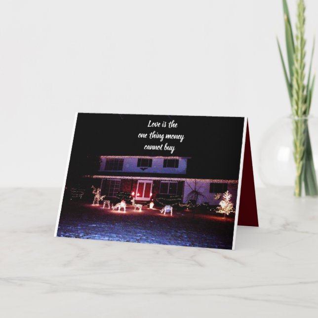 CHRISTMAS MONEY KAN INTE KÖPA KÄRLEK-kort Helgkort (Framsida)