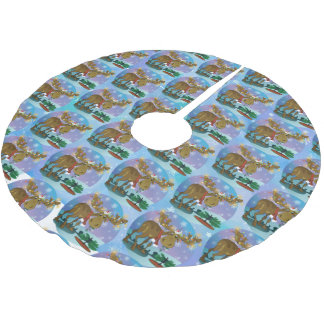 Christmas Moose Julgransmatta Borstad Polyester