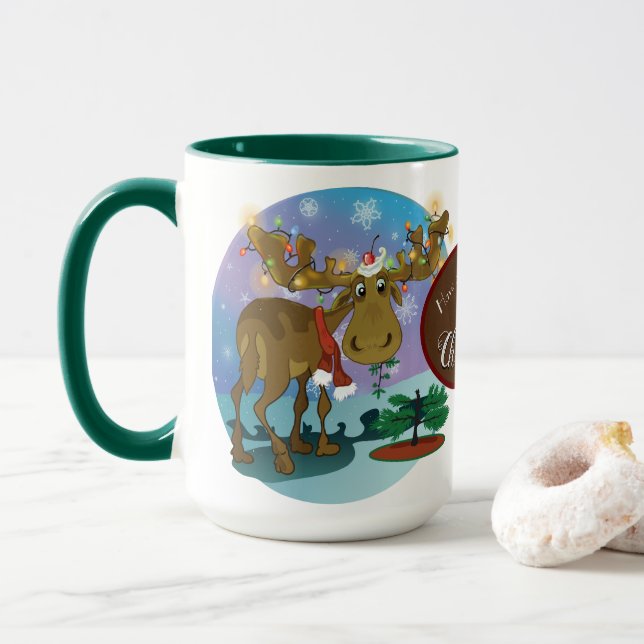 Christmas Moose  Mugg (Med munk)