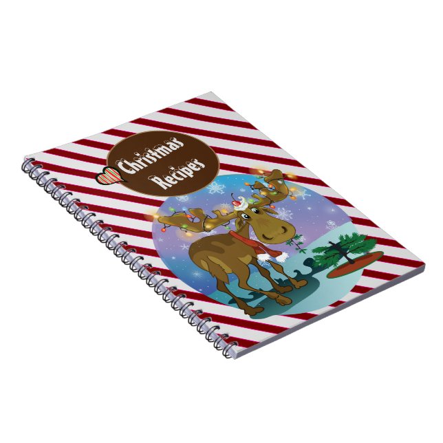 Christmas Moose Recipe Anteckningsbok (Högra Sidan)