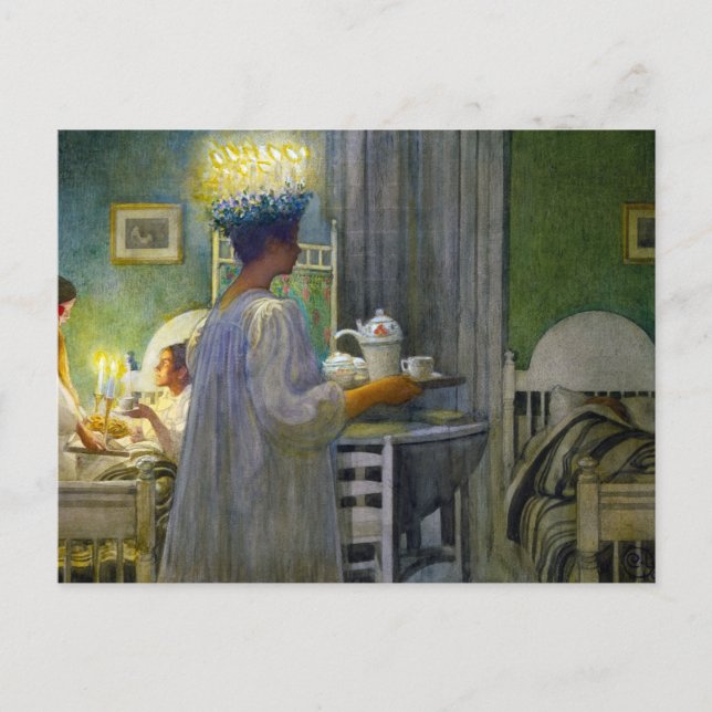Christmas Morning, The Feast of Saint Lucy Vykort (Framsida)