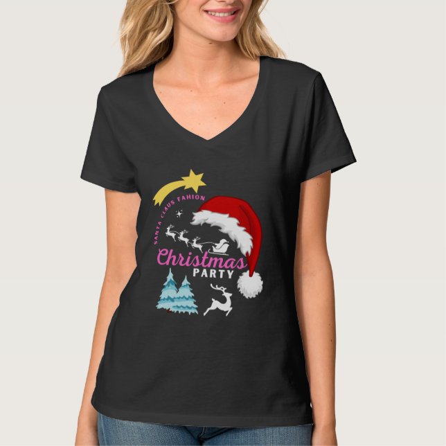 Christmas Motif Christmas Party  1 T Shirt (Framsida)