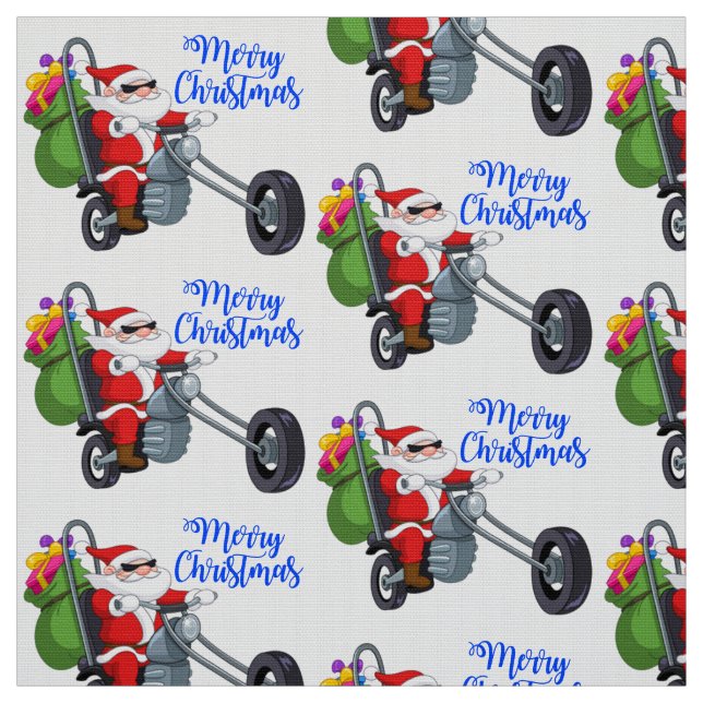 christmas motorcykel Santa Tyg (Provkarta)
