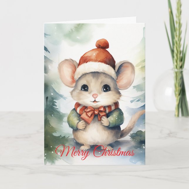 Christmas Mouse Helgkort (Framsida)
