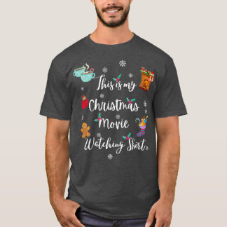 CHRISTMAS MOVIE WATCHING, JULAFTON STOCKING HETT C T SHIRT