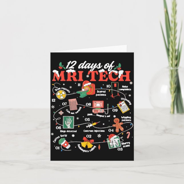 Christmas Mri Tech 12 Days Of Mri Technician New M Kort (Framsida)