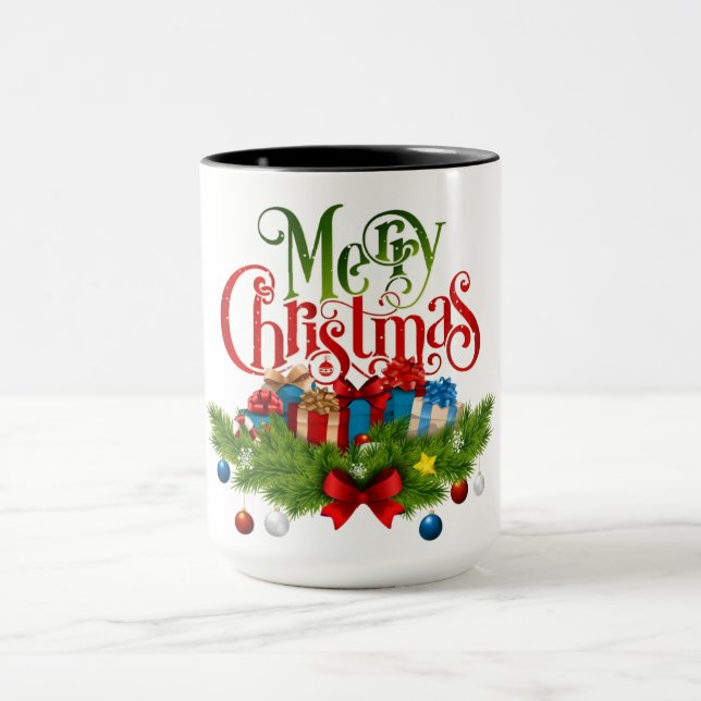 Christmas Mug | Festive Holiday Coffee Cup by Kali Mugg (Center)