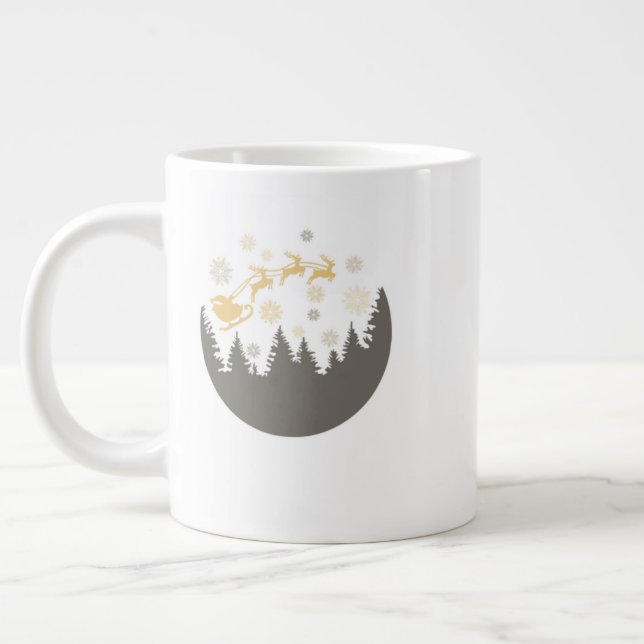 Christmas Mug – Festive Holiday  Jumbo Mugg (Vänster)
