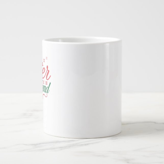 Christmas Mug – Warm Holiday Cocoa & Coffee Cup Jumbo Mugg (Framsidan)