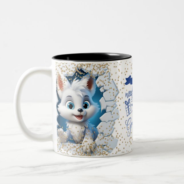 Christmas Mugs | Merry Christmas Mug | Christmas Två-Tonad Mugg (Vänster)