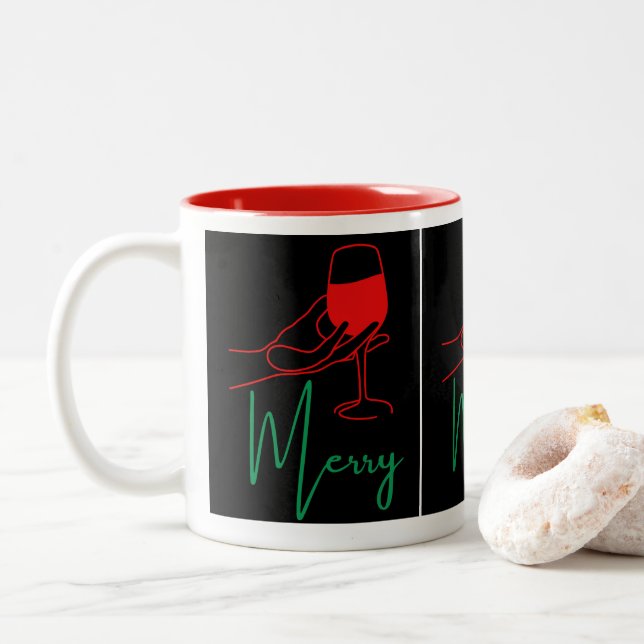 Christmas mugs Två-Tonad mugg (Med munk)