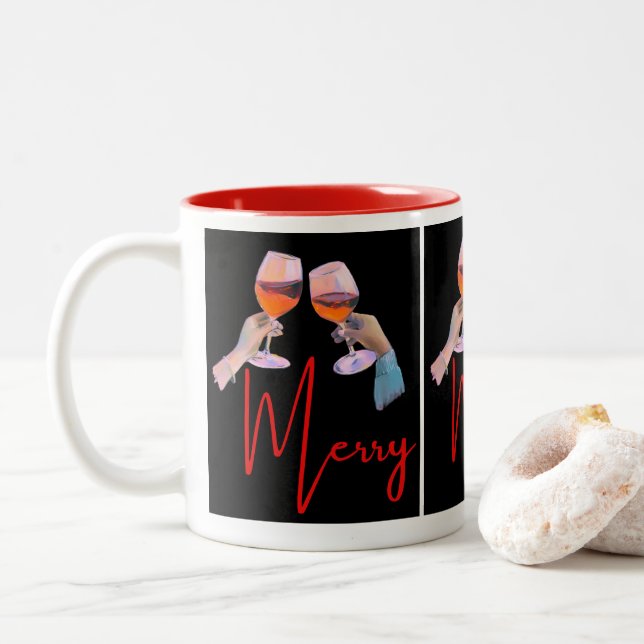 Christmas mugs Två-Tonad mugg (Med munk)