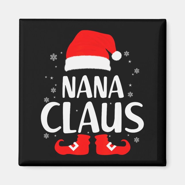 Christmas Nana Claus Leopard Family Matching Pajam Magnet (Framsidan)