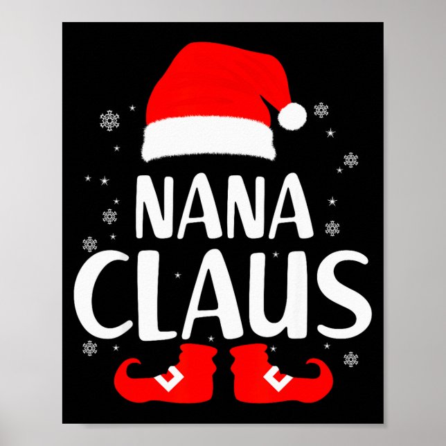Christmas Nana Claus Leopard Family Matching Pajam Poster (Framsidan)