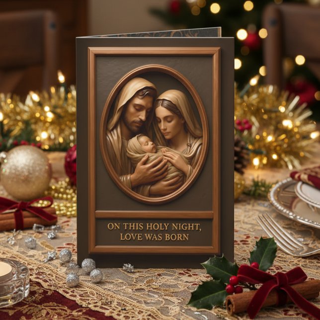 Christmas Nativity Folded Greeting Card Kort (Skapare uppladdad)