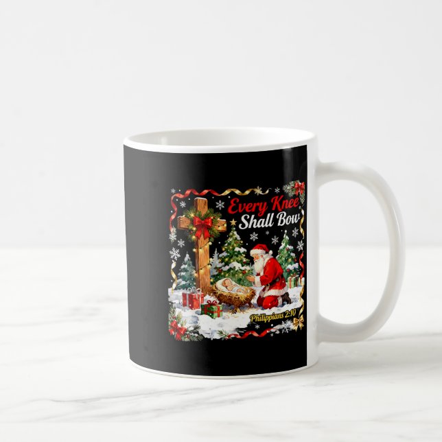 Christmas Nativity Scene Every Knee Shall Bow Sant Kaffemugg (Höger)