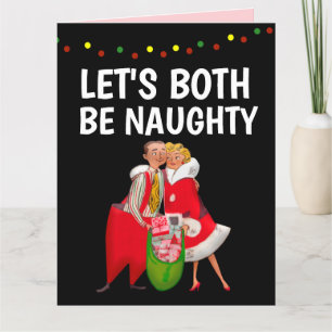 CHRISTMAS NAUGHTY ROMANTIC HÄLSNING GREETING CARD TACK KORT