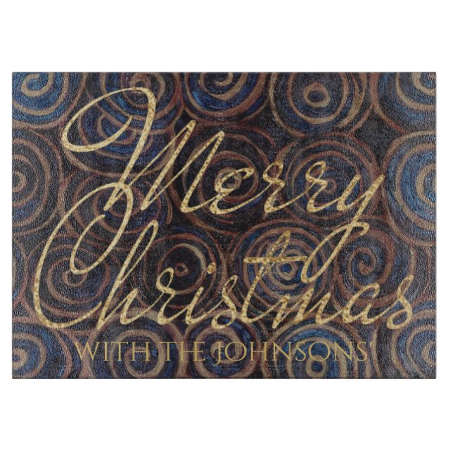 Christmas Navy and Gold Swirls (Framsidan)