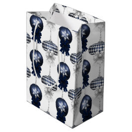 Christmas Navy Bow Velvet Pattern