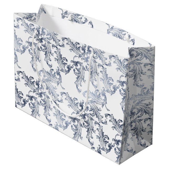 Christmas Navy Bow Velvet Pattern (Baksidan Vinklad)