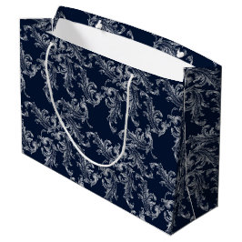 Christmas Navy Bow Velvet Pattern