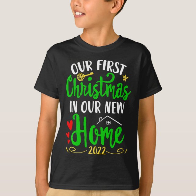Christmas New Home Xmas Homeowner Our First Apartm T Shirt (Framsida)