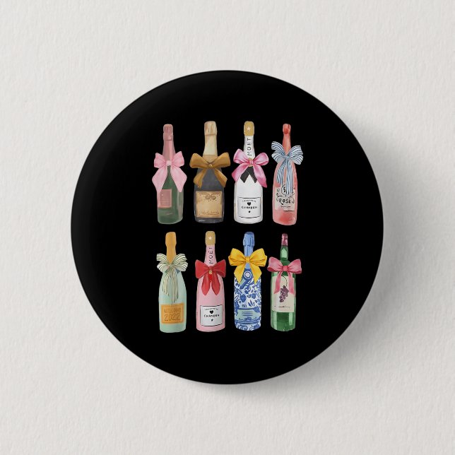 Christmas New Year Champagne Gl Coquette Bot-tle M Knapp (Framsida)