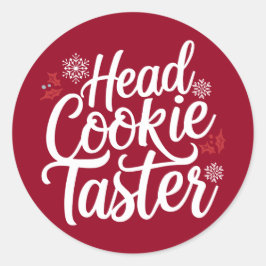 Christmas | New Year sticker Runt Klistermärke