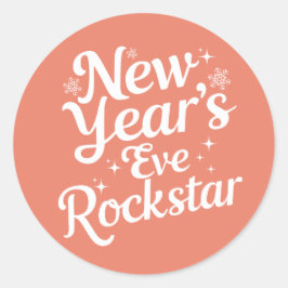 Christmas | New Year sticker Runt Klistermärke