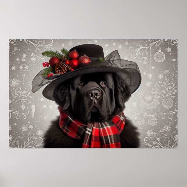 Christmas Newfie Lady Holiday Poster (Framsidan)
