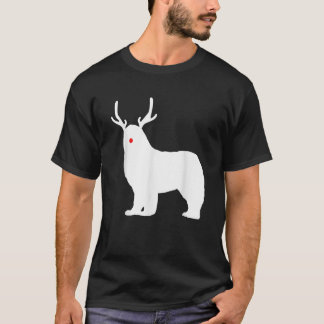 Christmas Newfoundland Reindeer Newfie Dog Gift  T Shirt