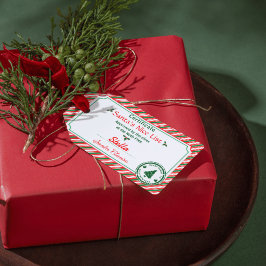 Christmas Nice List Elves Approved Certificate  Presentetikett