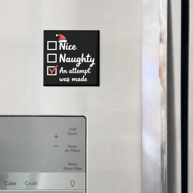Christmas Nice Naughty Attempt Was Made Xmas Magnet (In Situ (Fridge))