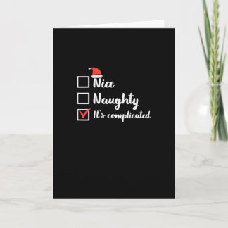 Christmas Nice Naughty Its Complicated Kort