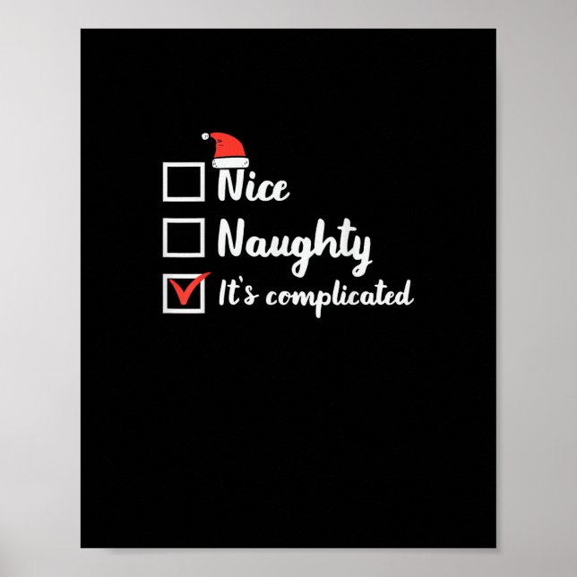 Christmas Nice Naughty Its Complicated  Poster (Framsidan)
