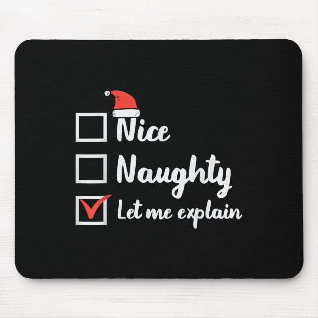 Christmas Nice Naughty Let Me Explain Funny Xmas M Musmatta (Framsidan)