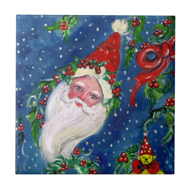 CHRISTMAS NIGHT/JULTOMTEN KAKELPLATTA (Framsidan)