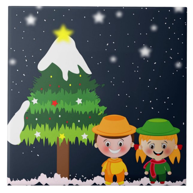 CHRISTMAS NIGHT KAKELPLATTA (Framsidan)
