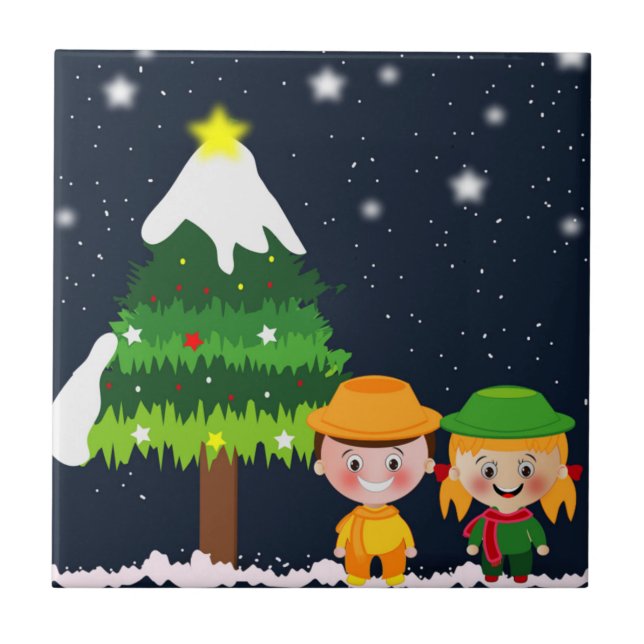 CHRISTMAS NIGHT KAKELPLATTA (Framsidan)