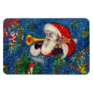CHRISTMAS NIGHT/SANTA BUGLER MAGNET