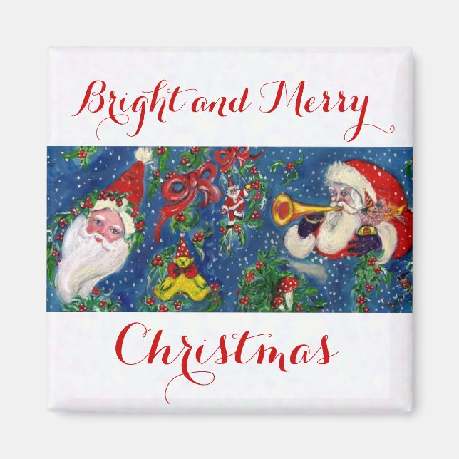 CHRISTMAS NIGHT/SANTA, LEKSAKER, RED RIBBON OCH SN MAGNET (Framsidan)