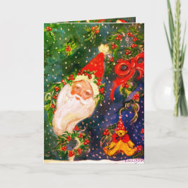 CHRISTMAS NIGHT / SANTA MED LEKSAKER OCH HOLLYBERR HELGKORT