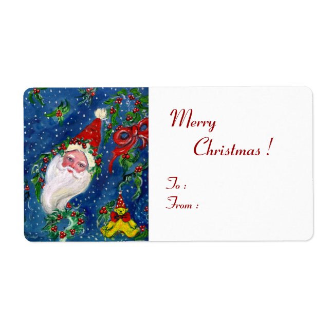 CHRISTMAS NIGHT / SANTA MED LEKSAKER OCH RED BOW FRAKTSEDEL (Framsidan)